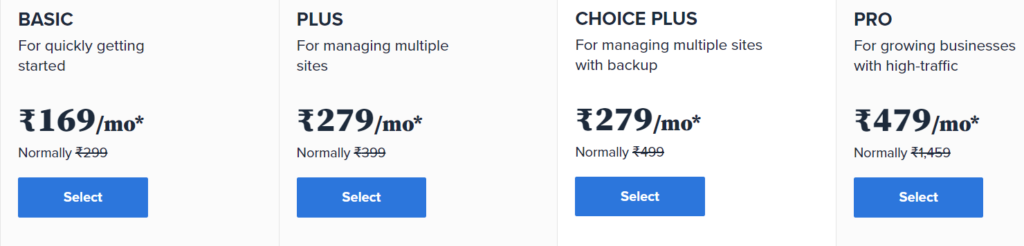 bluehost pricing plan